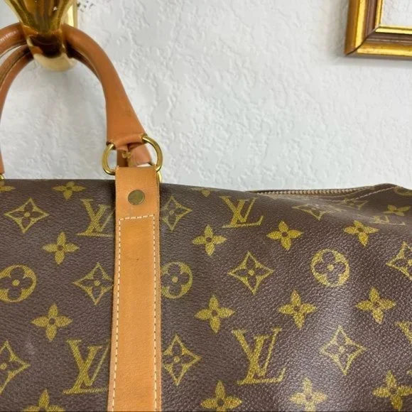 LV Louis Vuitton VTG Keepall 50 Carry On Luggage Bag Talon Clip Slide Lock - Picture 13 of 15